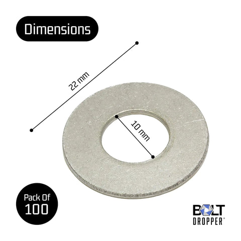 100 Pack Stainless Flat Washers 3/8 Inch ID By 7/8 Inch OD Heavy Duty 304 Stainless For Bolts Corrosion Resistant