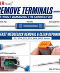 Deutsch DT Connector Kit Bundle With IP68 Waterproof 2 3 4 6 8 12 Pin Plugs 16 AWG tool removing terminals