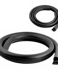 Coiled 2 Pack Car Door Weather Stripping B Pillar Seal Rubber U Shape Edge Trim 2.62 Ft Black