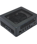 Pro Grade Portable Thunderbolt Three External Gpu Dock Amp Up Your Gaming Rig With Radeon Rx 6600 Over Seven Quick Hits Smooth Four K Visuals And Beefy Gigabit Ethernet Plus Plug And Play Usa Cord, angled view showcasing USB ports and cooling fan.