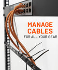 Rack Cable Management Kit With 1U Tie Bars, 24 Zip Ties, 8 Cage Nuts And 8 Screws For 19 Inch Open Frame Racks And Enclosures