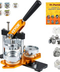 75 Mm Button Maker Kit Punch Press For DIY Badges And Crafts, Kid Friendly Gift with button parts and manual included.