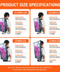Flex Your Brand On This Head Turning Outdoor Mobile Digital Walking Billboard Backpack With A 32 Inch Full HD Led Screen dimensions and specifications.
