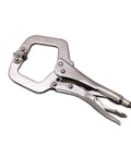 Single plier from Six Piece 11 Inch C Clamp Locking Pliers Set With Swivel Pads, Heavy Duty C Type Locking Pliers For Welding, Metalworking And Woodworking