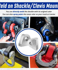 Heavy Duty Weld On Shackle Clevis Mounts 1 Inch Thick Steel For Offroad Trucks Trailers And Hydraulic Tractor Buckets 2 Pack on welded mounts