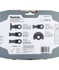 Back of 5 Piece Starlock Oscillating Blade Set package showing blades B-67016, B-67038, B-67066, B-67072, B-67119 details