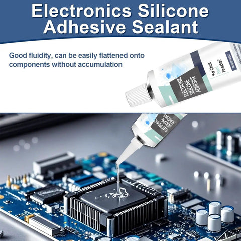 Transparent 100ml Conformal Coating For Electronics With Silicone Adhesive Sealant on circuit board