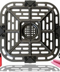 Upgraded Square Air Fryer Grill Plate For 2 Quart Instant Vortex Mini Nonstick Crisper Pan Insert Rack, heavy duty carbon steel.