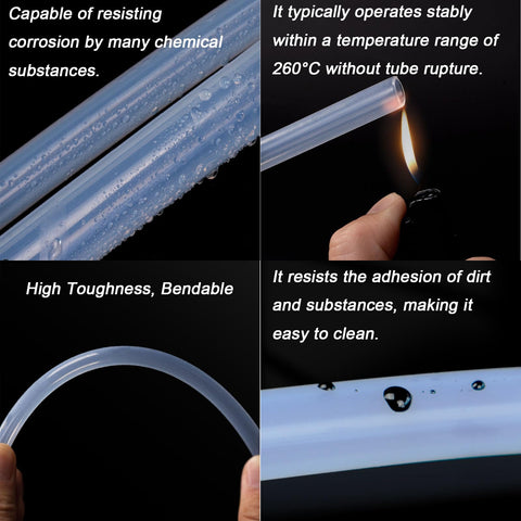 PTFE Teflon Tube Durable Engineering Plastic Tubing For Industrial Use Built To Last With Top Notch Chemical Resistance Flexible