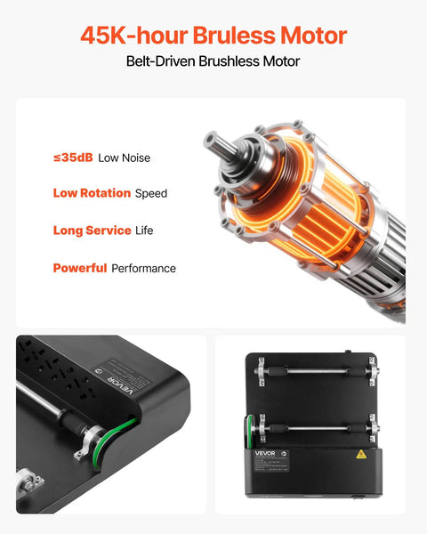 Rock Tumbler Kit For Home Hobbyists, Sweet 17 Lb Capacity, 2 Speed Polisher With 240 Hour Polishing Timer, Belt Driven Brushless Motor