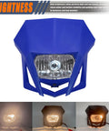 Dirt Bike Beefy Halogen Headlight Front Headlamp Kit For Enduro And Supermoto Rides 12V 35W Blue