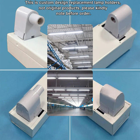 Plug And Play Fa8 Tombstone Lamp Holder With Single Pin T8 Socket Connector Fit T10 And T12 Fluorescent Tubes Ul Listed showcased in various angles
