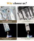 Comparison of crystal and acrylic materials for Mini Flush Mount Crystal Chandelier Ceiling Light With G9 Socket For Hallways And Bathrooms.