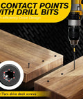 Ten By Four Inch Black Star Drive Wood Screws Self Tapping Deck Screws 80 Pieces with drill in wood