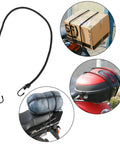 20 Piece 36 Inch Bungee Cords With Hooks Adjustable Elastic Tie Downs For Transporting Small Loads, showcasing use on bike cargo