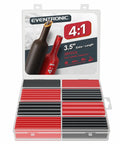 4 To 1 Heat Shrink Tubing Kit With Extra Length Tubes 200 Pcs Adhesive Lined Dual Wall Waterproof Shrink Tubing For Electrical Automotive And Marine Use in packaging, black and red tubes
