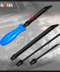 5 Piece Wire Insertion Tool Set For Automotive Wiring with blue handle and guide wires through obstacles, pro grade kit.