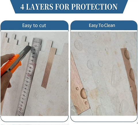 Peel And Stick Backsplash Tiles 10 Sheet Self Adhesive Stone Grain PVC Wall Sticker Easy DIY with cutting and cleaning demonstration