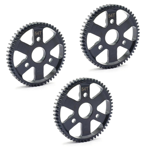 Traxxas Compatible 54T Hardened Steel Spur Gear 0.8 Pitch Main Gear For 1/10 Slash 4x4 Rustler 4x4 3 Pc Pack