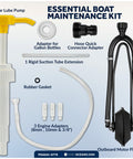 Outboard Motor Flusher And Gear Oil Pump Set With Dual Feed Rectangular Muffs, Universal Marine Maintenance Kit Components