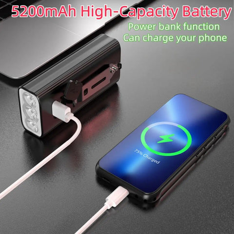 3000 Lumen Super Bright Bike Lights Front And Rear With 5200mAh Battery USB charging phone