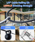 One Eighth Inch T316 Black Stainless Steel Cable Rope, 600 Feet, Rust Resistant Wire Rope For Cable Rail Kit And Hardware.