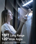 Woman using Two Pack Under Cabinet Lights With 2000mAh Rechargeable Battery, 62 LED Wireless Motion Sensor in closet.
