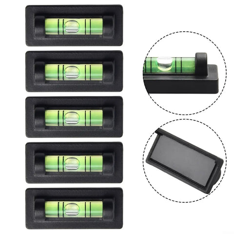 Small for spirit Level with Magnetic Bottom for Cross Stitch Frame, featuring multiple bubble levels in black casing.