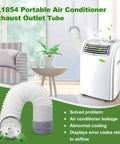 5 Inch Diameter Portable Air Conditioner Exhaust Hose Replacement Extends Up To 58.85 Inches Includes TL2667 Connection