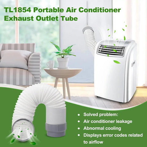 5 Inch Diameter Portable Air Conditioner Exhaust Hose Replacement Extends Up To 58.85 Inches Includes TL2667 Connection