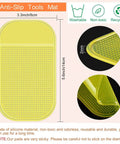 Yellow anti-slip 5.6 x 3.3 inch silicone mat from Six Piece Diamond Painting Anti Slip Sticky Mats Set In Six Colors For Keeping Tiny Diamonds In Place While You Craft 5.6 By 3.3 Inch Gel Pad Trays Universal Mount Holder For Adults Art Supplies.