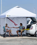 SunWall Silver Coated Sidewall For 10x10 Pop Up Canopy Tent 1 Pack Waterproof 150D Polyester With UPF50 Plus UV Protection White Ideal