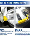 Gloved hand placing yellow 5 Pack Rim Protectors For Tire Changing Universal Wheel Guards on a motorcycle rim during tire change.