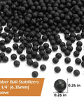 500 Pack Cabinet Door Spacers Rubber Bumper Balls For Raised Panel Grooves Quarter Inch Gap Adjusters, 0.26 inch black rubber balls.