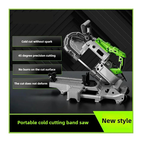 Rock Solid Electric Desktop Woodworking Saw With 1100W Motor And Killer Precision Cuts Straight Up Built Tough, portable cold cutting band saw.