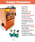 Heavy Duty Electric Rebar Bender And Cutter With 3 Foot Switch For 6 To 32 Mm Steel Rods Built Tough At 110V 3000W showing specifications and design.