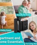 Image of apartment and home essentials with Home Security Door Reinforcement Lock For Kids Safety Upgraded Front Door Lock