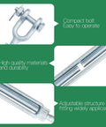 Heavy Duty One Half Inch Jaw Jaw Turnbuckle Galvanized For Wire Rope Cable Marine Grade Closed Body Two Pack 3500 Lbs Working Load Limit Twelve Inch Length Durable Turnbuckle Set image showing compact bolt and threaded body