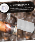 Two-Pack Flexible Seal Tape For Plumbing Repairs, Self-Adhesive Rubberized Silicone Sealant Tape For Pipes Buckets And Cracks, Waterproof Leak Fix Tape You Can Wrap On While Water Is Running shown in use on a leaking pipe.
