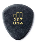 Jazztone Large Round Tip Guitar Picks 2.08mm 6 Pack For Jazz Players With Super Grip Non Flexible Feel Contoured Edge Built For Speed And Precision On Smooth Jazz Runs And Complex Chords black pick close-up