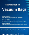 EnviroCare micro filtration vacuum bags packaging for Electrolux upright style U, 12-pack, highlighting 99.7% filtration
