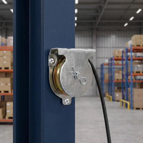 Wall Mount Rope Guide Pulley For Heavy Duty Lifting, Steel Pulley Block With Low Friction Silent Bearing, Wire Roller For Winch System, Ideal For Flagpole Rope And Utility Lifting, Fits 3/8 Inch Cable Built Tough For Rough Jobs And Use With Reliable mounted on steel beam
