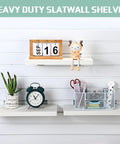 4 Pack Wooden Slatwall Shelves With 8 Metal Hooks Built To Last And Garage Ready For Quick Setup In Your Home Or Workshop With 16.1 Inch Deep 6.7 Inch Wide And 1.1 Inch High Slatwall Organizer Set For Garage And Workbench Storage.