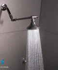 Heavy Duty Solid Brass 11 Inch Shower Arm Extension For Rain Showerheads With Oil Rubbed Bronze Finish in use