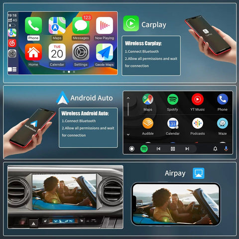 Toyota Wireless CarPlay And Android Auto Adapter Upgrades Your Ride With Entune Two Point Zero Touch Two Retrofit Kit display