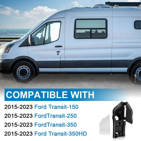 Ford Transit Fuel Door Replacement For 2015-2023 Transit Vans 150 250 350 HD Gas Engine Only Not For Diesel Gas Filler Pocket Housing Hinged Door Easy Install CK4Z-5427936-A CK4Z-5427936-F