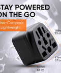 Global Travel Plug Adapter To USA Type B Grounded 3 Prong Wall Plug Converter From EU AU UK NZ CN, compact design