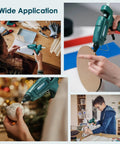 Heavy Duty 100W Hot Glue Gun Kit With Fast Heat And 11mm Glue Sticks Support For Crafting And DIY Projects Full Size Pro Glue Gun Set For Quick Bonding Great For Home Crafting And School Projects. green hot glue gun used for cardboard, paper, and ornament crafting