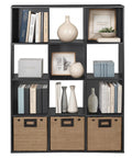 12 Cube Modular Storage Shelf Organizer For Closets And Bins Open Back Bookshelf Cabinet DIY No Fuss Assembly With Durable MDF And Iron Frame For Home Apartment And Office Organization