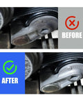 Before and after of Chevy GMC Air Conditioning Serpentine Drive Belt Tensioner Kit For Silverado Avalanche Suburban Tahoe Express